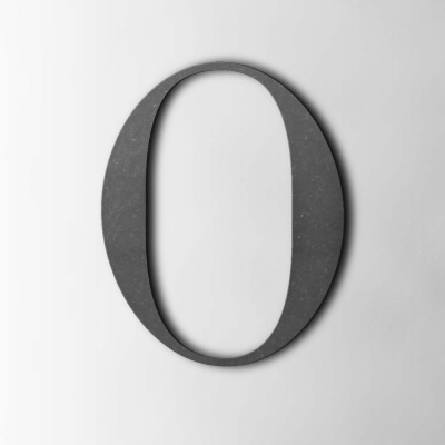 Houten Letter O Bodoni MDF Zwart - 1