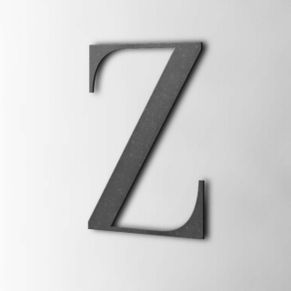 Houten Letter Z Bodoni MDF Zwart - 1