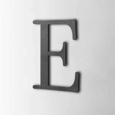 Houten Letter E Filisofia MDF Zwart - 1