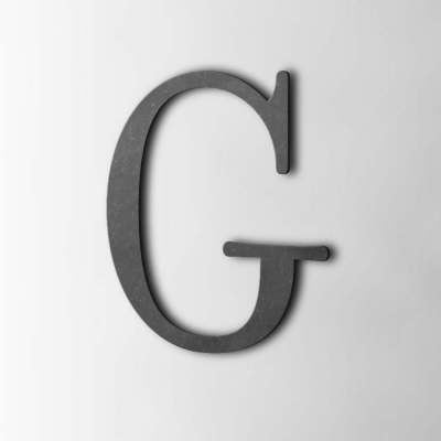 Houten Letter G Filisofia MDF Zwart - 1