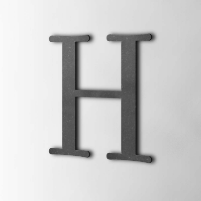 Houten Letter H Filisofia MDF Zwart - 1