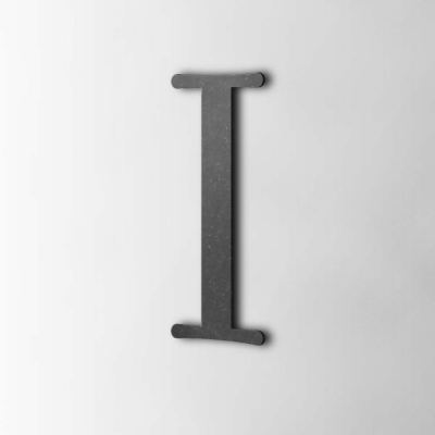 Houten Letter I Filisofia MDF Zwart - 1