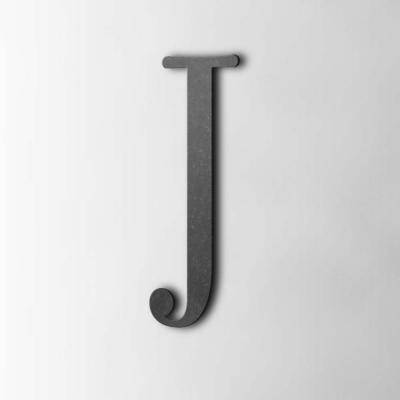 Houten Letter J Filisofia MDF Zwart - 1