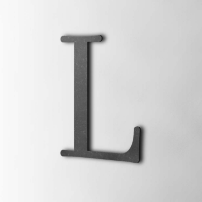 Houten Letter L Filisofia MDF Zwart - 1