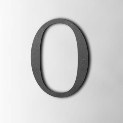 Houten Letter O Filisofia MDF Zwart - 1