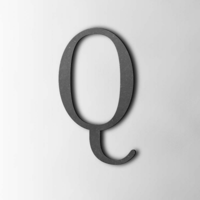 Houten Letter Q Filisofia MDF Zwart - 1