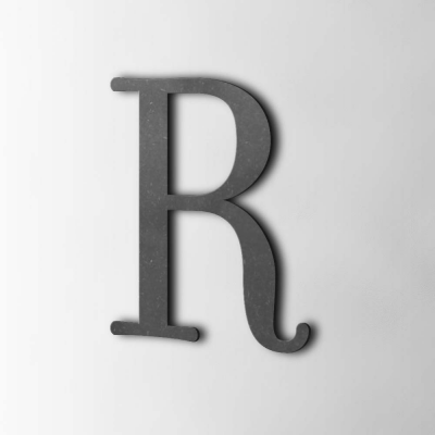 Houten Letter R Filisofia MDF Zwart - 1