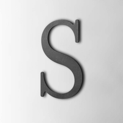 Houten Letter S Filisofia MDF Zwart - 1