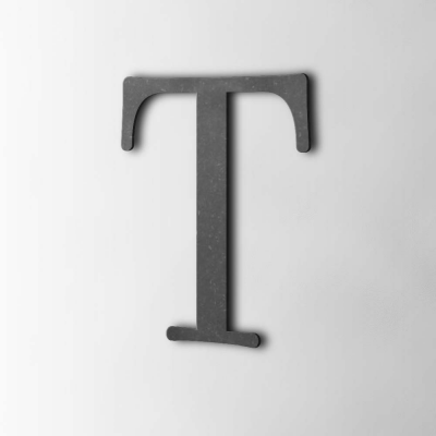 Houten Letter T Filisofia MDF Zwart - 1