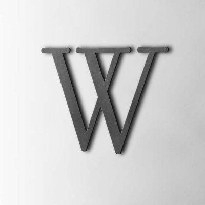 Houten Letter W Filisofia MDF Zwart - 1