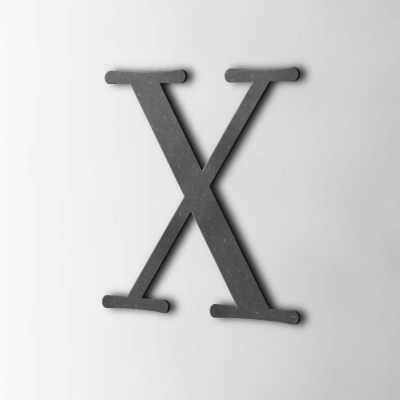 Houten Letter X Filisofia MDF Zwart - 1