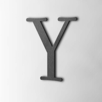 Houten Letter Y Filisofia MDF Zwart - 1