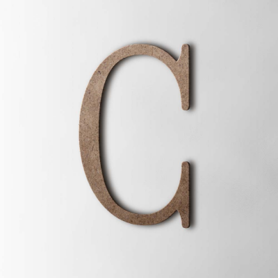 Houten Letter C Filisofia MDF Bruin - 1