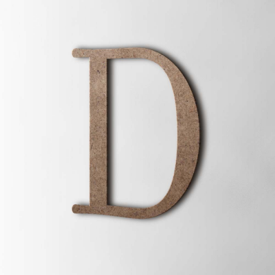 Houten Letter D Filisofia MDF Bruin - 1