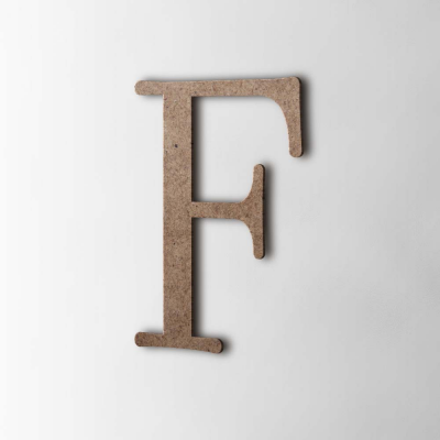 Houten Letter F Filisofia MDF Bruin - 1
