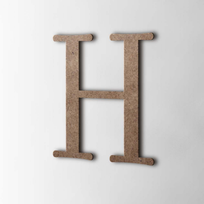 Houten Letter H Filisofia MDF Bruin - 1