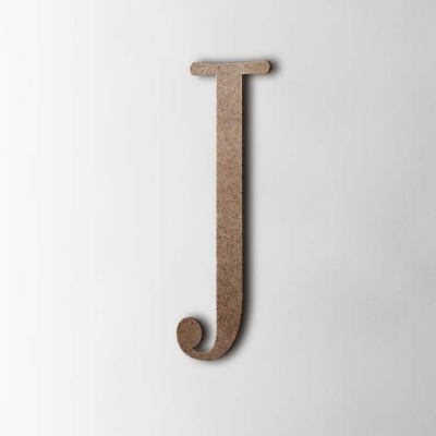 Houten Letter J Filisofia MDF Bruin - 1