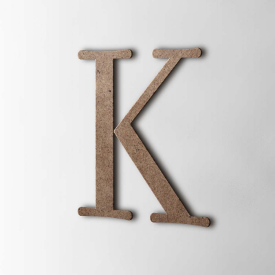 Houten Letter K Filisofia MDF Bruin - 1