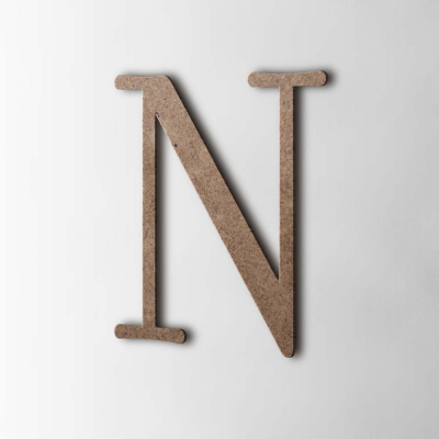 Houten Letter N Filisofia MDF Bruin - 1