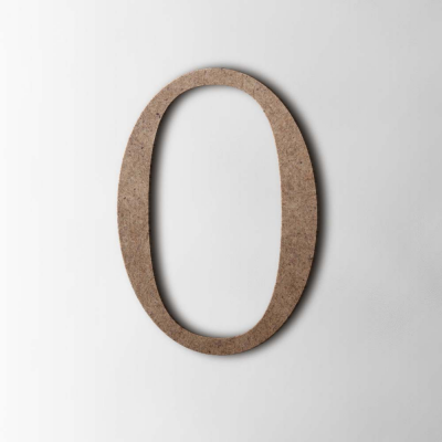 Houten Letter O Filisofia MDF Bruin - 1