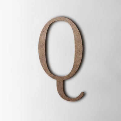 Houten Letter Q Filisofia MDF Bruin - 1