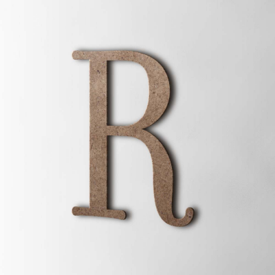 Houten Letter R Filisofia MDF Bruin - 1