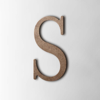 Houten Letter S Filisofia MDF Bruin - 1