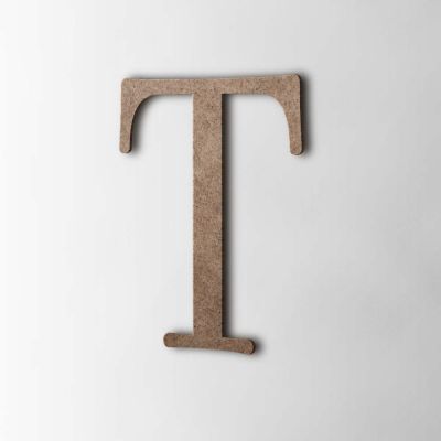Houten Letter T Filisofia MDF Bruin - 1