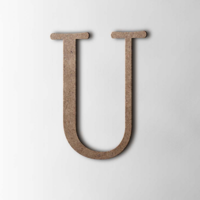 Houten Letter U Filisofia MDF Bruin - 1