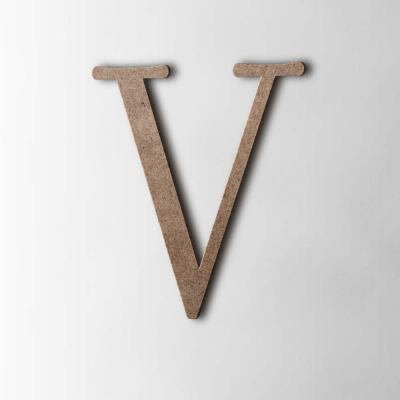 Houten Letter V Filisofia MDF Bruin - 1