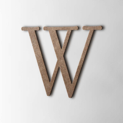 Houten Letter W Filisofia MDF Bruin - 1