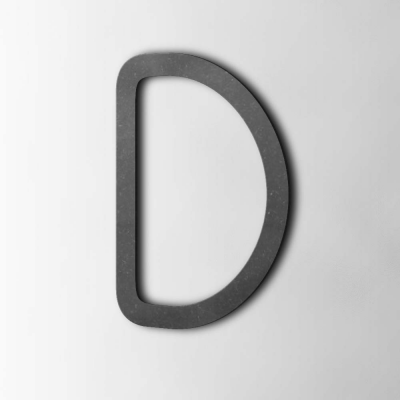 Houten Letter D Thesis MDF Zwart - 1 Houten Letter D Thesis MDF Zwart - 1