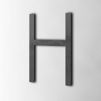 Houten Letter H Thesis MDF Zwart - 1