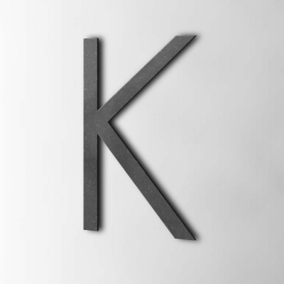 Houten Letter K Thesis MDF Zwart - 1