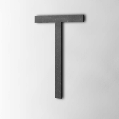 Houten Letter T Thesis MDF Zwart - 1