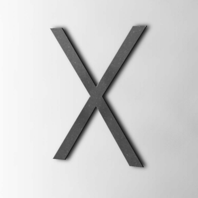 Houten Letter X Thesis MDF Zwart - 1