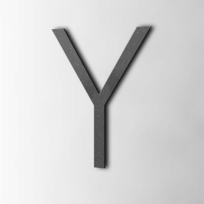 Houten Letter Y Thesis MDF Zwart - 1