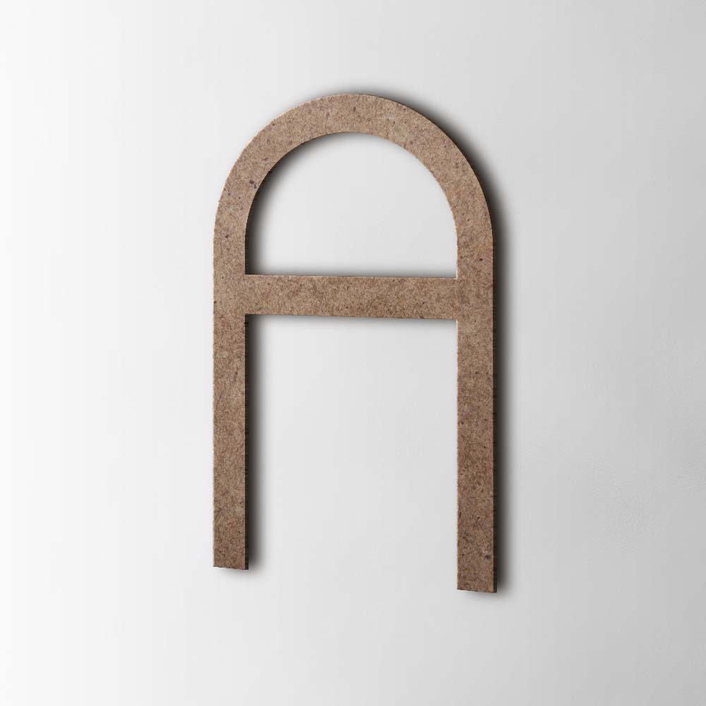 Houten Letter A Thesis MDF Bruin - 1