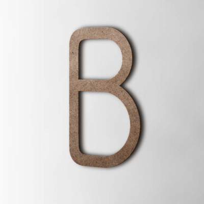 Houten Letter B Thesis MDF Bruin - 1