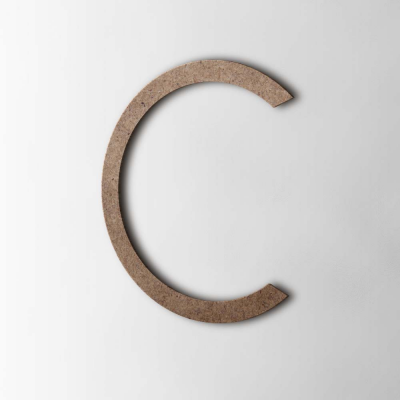 Houten Letter C Thesis MDF Bruin - 1