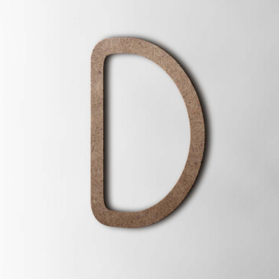 Houten Letter D Thesis MDF Bruin - 1