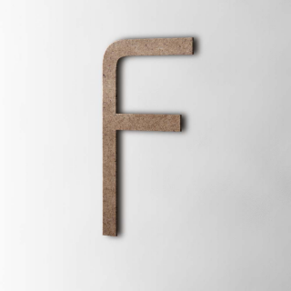 Houten Letter F Thesis MDF Bruin - 1