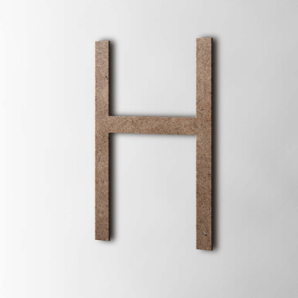 Houten Letter H Thesis MDF Bruin - 1