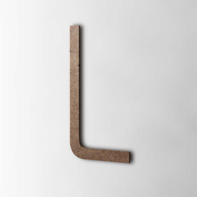 Houten Letter L Thesis MDF Bruin - 1