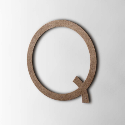 Houten Letter Q Thesis MDF Bruin - 1