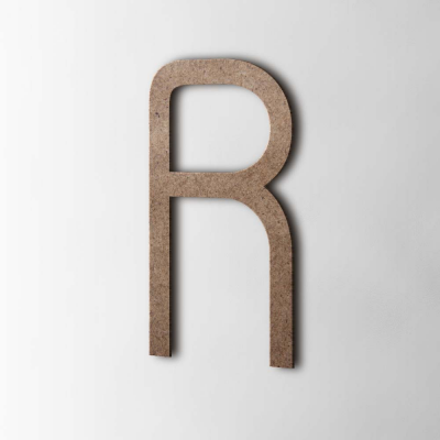 Houten Letter R Thesis MDF Bruin - 1
