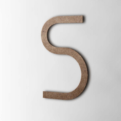 Houten Letter S Thesis MDF Bruin - 1