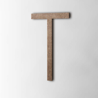 Houten Letter T Thesis MDF Bruin - 1