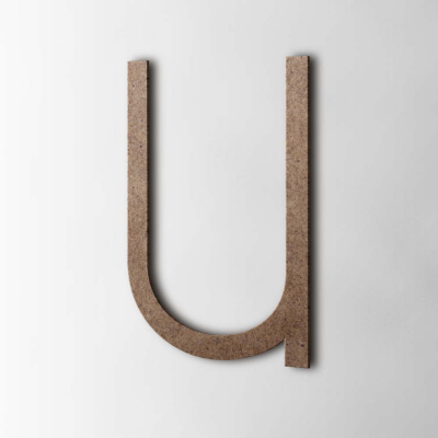 Houten Letter U Thesis MDF Bruin - 1