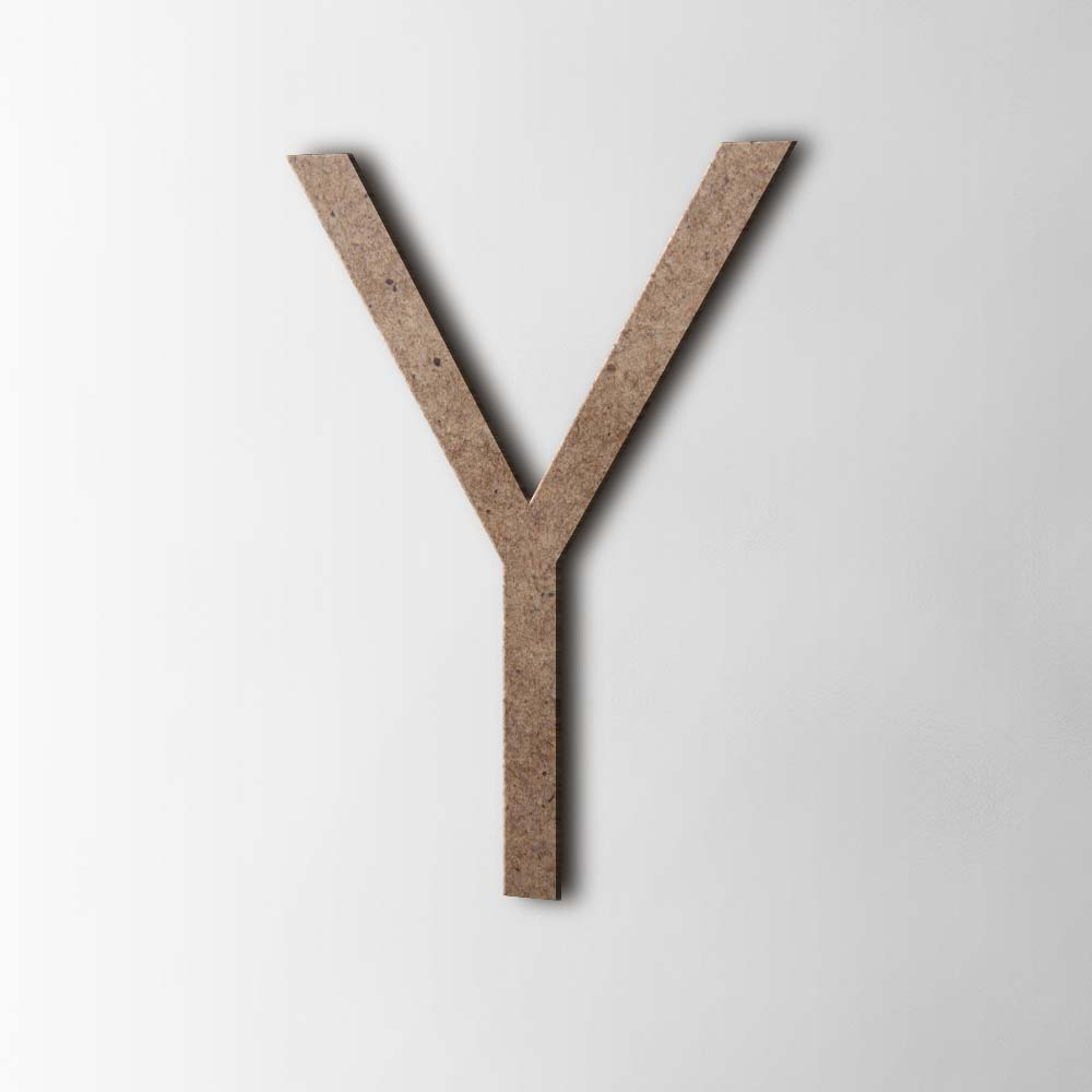 Houten Letter Y Thesis MDF Bruin - 1